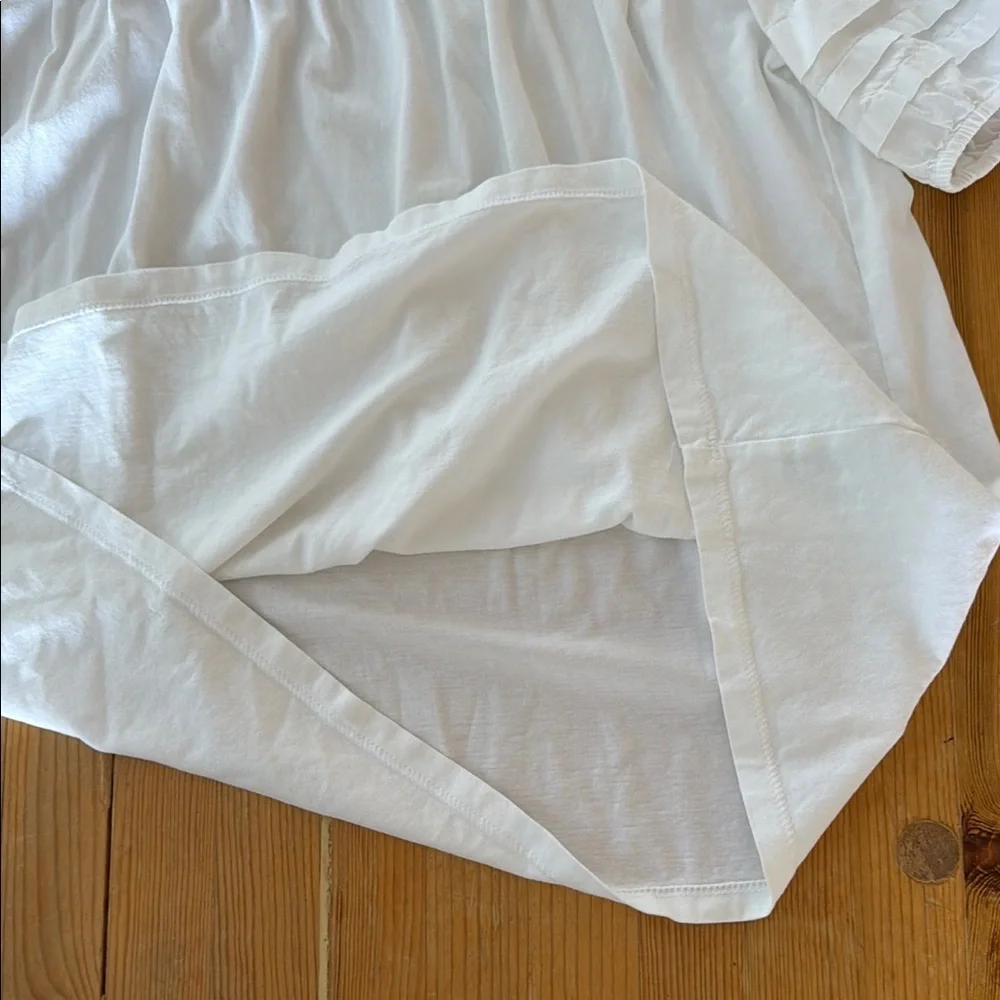 JCrew White Lace Yoke puffy Short Sleeve Women's Top - Picture 4 of 7